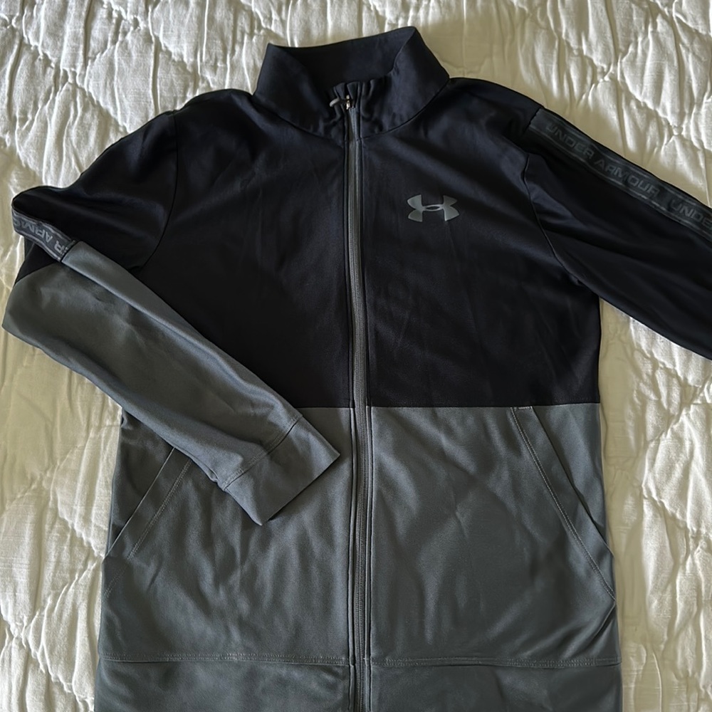 Boys Under Armour Full zip performance athletic wear.